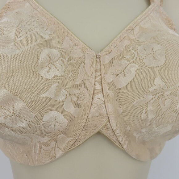 Wacoal 36DD 85567 Awareness Underwire Bra Sand Beige Unlined Lace Overlay Women - Picture 4 of 16